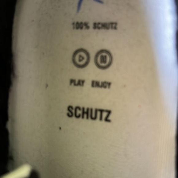 SCHUTZ KRISTEN WHITE LEATHER PLAIN SNEAKERS SHEARLING SIZE 8.5 EUC - Picture 7 of 13